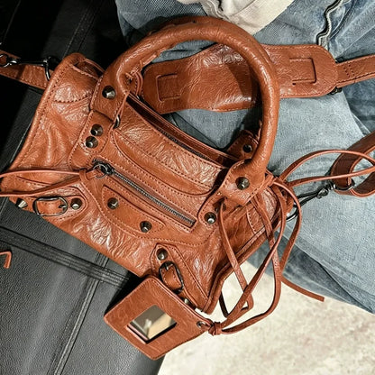 City Motorcycle Shoulder Bag Tote Bag for Women Luxury Designer 2026 Autumn and Winter handbag crossbody Large Capacity