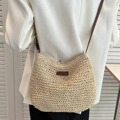 Elegant Light Paper Rope Bag - Bohemian Handmade Style, Hot-Selling Beach/Casual Bag (Crossbody & Shoulder Tote)