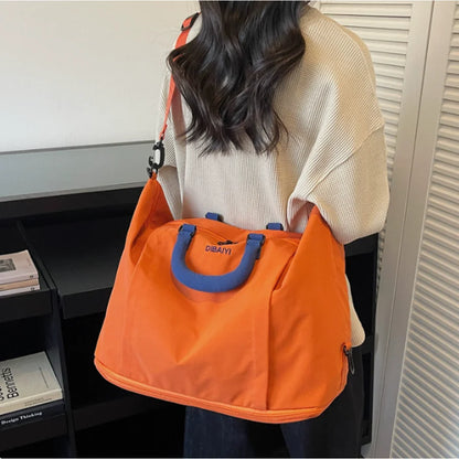 New Large Tote Bag Dumpling Bag Nylon Waterproof Large Capacity Commuting Single Shoulder Handbag Diagonal Cross Long Handle