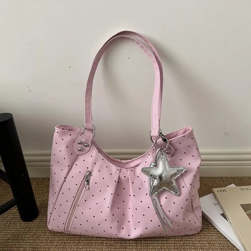 2026 Large Capacity Vintage PU Tote Bag for Student Casual Shoulder Wear
