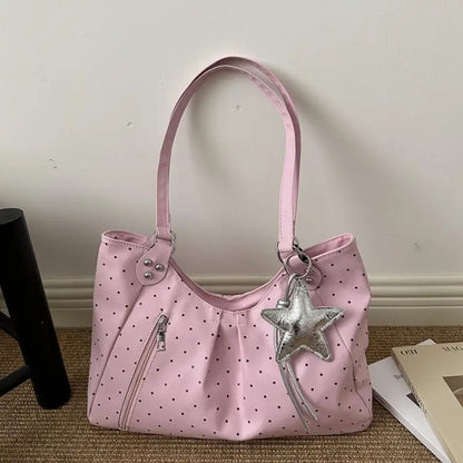 2026 Large Capacity Vintage PU Tote Bag for Student Casual Shoulder Wear
